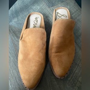 Tan Suede Mules